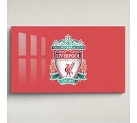 Licensed Décor Liverpool FC Acrylic Wall Art - Medium (100cm (w) x 60cm (h) - Highlighted Full Colour Crest on Brand Red