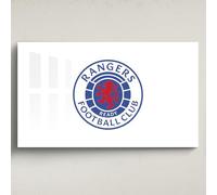 Licensed Décor Rangers Football Club Acrylic Wall Art- Small (65cm (w) x 40cm (h) - Full Colour Crest on White