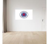 Licensed Décor Rangers Football Club Vinyl Wall Stickers - Medium (100cm (w) x 60cm (h) - Full Colour Crest on White