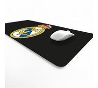 Licensed Décor Real Madrid Desk Mat - Full Colour Crest on Brand Black - 43 x 90 cm