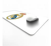 Licensed Décor Real Madrid Desk Mat - Full Colour Crest on White - 35 x 60 cm