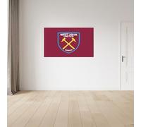 Licensed Décor West Ham United FC Vinyl Wall Stickers - Medium (100cm (w) x 60cm (h) - Colour Crest on Claret