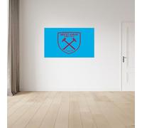 Licensed Décor West Ham United FC Vinyl Wall Stickers - Small (65cm (w) x 40cm (h) - Claret Crest on Blue