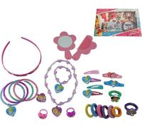 Licensed Disney Princess Girls Hair Accessories Set 25Pcs, Christmas and Birthday Kids Girls Gift 3+year, Girls Hair Clip, Hair Ties, Hair Bobble and Hair Elastic Bands