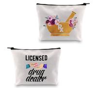 Licensed Drug Dealer Gift Pharmacy Expert Gift Pharmacy Graduates Gift Pharmacist Cosmetic Bag for Pharmacy Student (Licensed Drug Dealer EU)