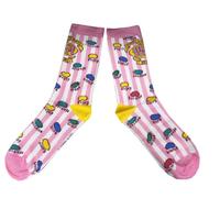 Licensed Harry Potter Bertie Bott’s Every Flavour Beans Ladies Crew Socks | Pink Striped Novelty Socks | Official Hogwarts Merchandise | UK 4-7 / EU 36-41