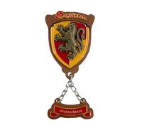 Licensed Harry Potter Enamel Wooden, Metal, 3D Fridge Magnets, 5 Styles, Hogwarts, Gryffindor, Slytherin, Hufflepuff and Ravenclaw with Slogan Charms (Gryffindor)