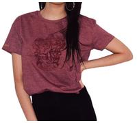 Licensed Harry Potter Gryffindor Women’s Crop T-Shirt - Maroon Graphic Tee with House Crest Print | Official Hogwarts Apparel for Ladies & Girls (L)