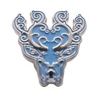 Licensed Harry Potter Harry’s Patronus Glow in the Dark Pin badge made with silver metal filled with enamel 3cm by 3cm