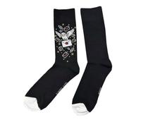 Licensed Harry Potter Hedwig Letter Mens Crew Socks, Owl Letter, Black Colour, Size 6-11 (39-46 Euro)