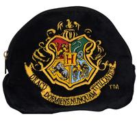 Licensed Harry Potter Hogwarts Plush Coin Purse with Hogwarts Embroidery Logo in Front and Hogwarts ebroidery on Back Black Colour