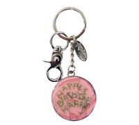 Licensed Harry Potter House Spinner Keyrings, Platform 9 3/4 and Hedwig Spinner Keychain, Harree Birthday, Hedwig and Golden Ticket Keyrings, 9 Styles (Harri Birthday)