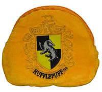 Licensed Harry Potter Hufflepuff Plush Coin Purse with Hufflepuff Embroidery Logo in Front and Hufflepuff Embroidery on Back, Daisey Yellow Colour