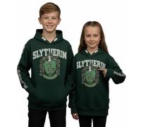 Licensed Harry Potter Kids Slytherin Hoodie - Official Unisex Green Sweatshirt with House Crest, Warm & Cozy Pullover, Sizes 1-13 Years Green (UK, Age, 11 Years, 13 Years, Regular)