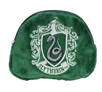 Licensed Harry Potter Slytherin Plush Coin Purse with Slytherin Embroidery Logo in Front and Slytherin Embroidery on Back, Green Colour