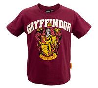 Licensed Kids Unisex Harry Potter Gryffindor T-Shirt - Official Hogwarts House Crest Tee with Raised Puff Print - Ages 1 to 13 Years, Maroon (UK, Age, 1 Year, 2 Years, Regular, Maroon)