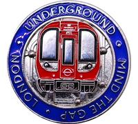 Licensed London Underground Coin Shaped Fridge Magnet 4 Styles Underground, Mind the Gap, London and train (Train)