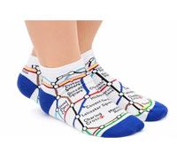 GWCC TFL6309 Licensed London Underground Tube Map Trainer Socks Mens Size 6-11