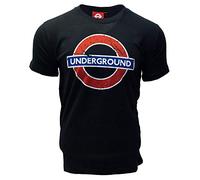 Licensed London Underground Unisex T-Shirt | Black Tee with Iconic Roundel Logo Print | 100% Combed Cotton | Sizes XS to 4XL (UK, Alpha, 3XL, Regular, Regular)