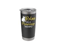 Licensed Massage Therapist Therapy Cat Pun Relax I'm A Stainless Steel Insulated Tumbler