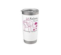 Licensed Massage Therapist Therapy Cat Pun Relax I'm A Stainless Steel Insulated Tumbler
