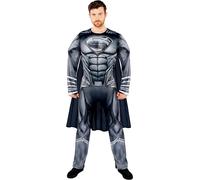 Licensed Mens Justice League Snyder Superman Black Edition Costume