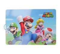Licensed Placemat Assorted Super Mario Dining Placemat - 42cm Reusable Kids Table Mat, Easy to Wipe Clean, Non-Slip Design for Mealtime Fun