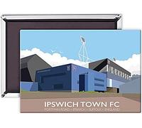 Licensed Portman Road Ipswich by Dave Thompson steel fridge magnet (se)