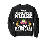 Licensed Practical Nurse Loves Mardi Gras - Fat Tuesdays LPN Sweatshirt