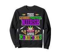 Licensed Practical Nurse Loves Mardi Gras - LPN Fat Tuesdays Sweatshirt