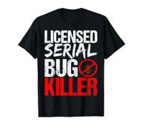 Licensed Serial Bug Killer Distressed Roach Exterminator T-Shirt