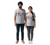 Licensed TFL™ Unisex London Underground™ T-Shirt Grey | Official Transport for London™ Roundel Logo Tee | 100% Cotton Classic Fit | Iconic “London” Tube (UK, Alpha, M, Regular, Regular)