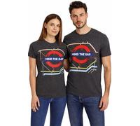 Licensed TFL103C Unisex Artistic Mind The Gap T Shirt Charcoal - Official London Underground Tee | Soft 180 GSM Jersey | Sizes XS-2XL (M)