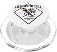 Licensed To Chill Funny HVAC Technician Refrigeration Humor PopSockets PopGrip for MagSafe