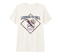 Licensed to Chill Funny HVAC Technician Refrigeration Humor Premium T-Shirt