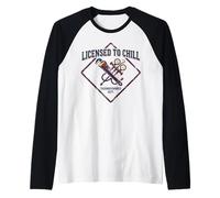 Licensed to Chill Funny HVAC Technician Refrigeration Humor Raglan Baseball Tee