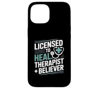 Licensed To Heal Therapist Believer Christian Case for iPhone 15