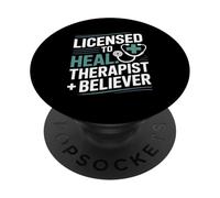 Licensed To Heal Therapist Believer Christian PopSockets Adhesive PopGrip