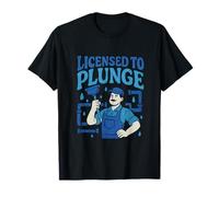 Licensed to Plunge Plumber Pride Waterworks Graphic T-Shirt