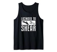 Licensed To Shear Funny Sheep Shearing For A Wool Harvester Tank Top