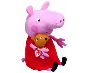 LICENSED TY PEPPA PIG XL BEANIE BABIES 15" SOFT TOY PLUSH 56018