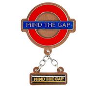 Licensed Underground and Mind The Gap Enamel Wooden Keyrings and Fridge Magnets, Keychain, with Charms, 4 Styles