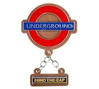 Licensed Underground and Mind The Gap Enamel Wooden Keyrings and Fridge Magnets, Keychain, with Charms, 4 Styles