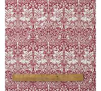 Licensed William Morris Red Brother Rabbit Pvc/Oilcloth Tablecloth Fabric by The Metre