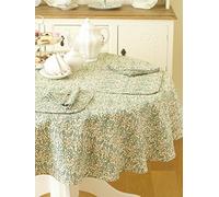 Licensed William Morris Sweet Briar 147cm (58") Round Floral Cotton Tablecloth