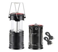 Lichamp 2 Pack LED Camping Lanterns, Rechargeable Lantern Flashlight COB Camp Light for Power Outages, Camping Supplies and Home Hurricane Supplies, E2BK