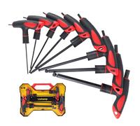 Lichamp 8 Pieces Metric T Handle Allen Wrench Set, 2-10 mm, Ball Head, Standard Long Tee Handle Allen Hex Key Set, Heavy Duty Excellent