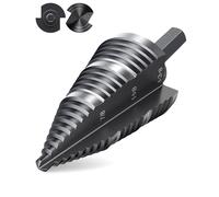 LICHAMP Double Fluted Step Drill Bit for Cutting Metal Hole 19 Sizes from 3/16 to 1-3/8 inch, Genuine High Speed Steel