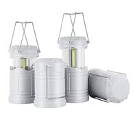 Lichamp LED Camping Lantern, 4 Pack Battery Powered Flashlight for Power Outages, Portable Collapsible Hanging Light Essential for Home, Outdoor, Emergency Lamp Survival Kit Gear for Hurricane, B4LW