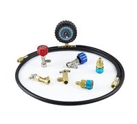 Lichamp Refrigerator Freon Recharge Kit R134a R1234yf, AC Charge Hose with Gauge, 123452